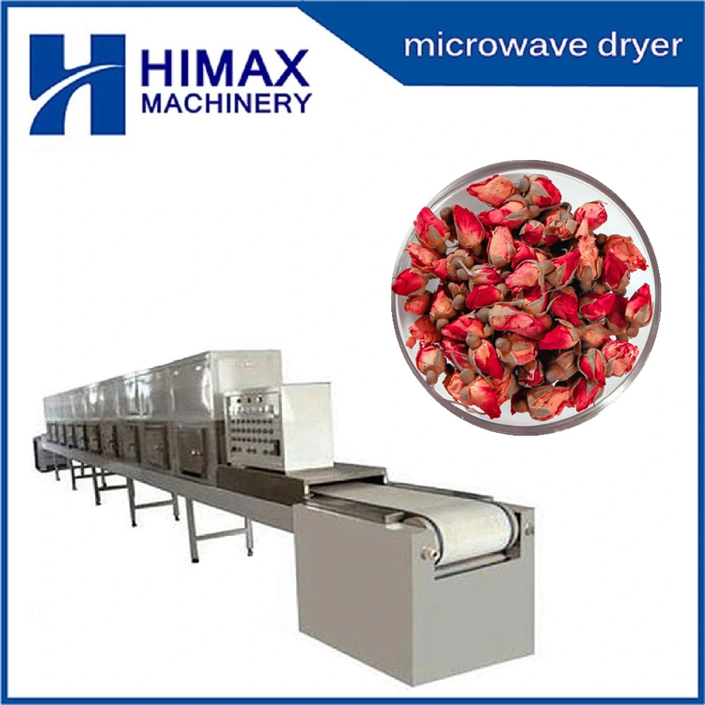 Sterilization Ripening Flower Tea Dryer Industrial Microwave Continuous Tunnel Flower Drying Dehydrator Machine