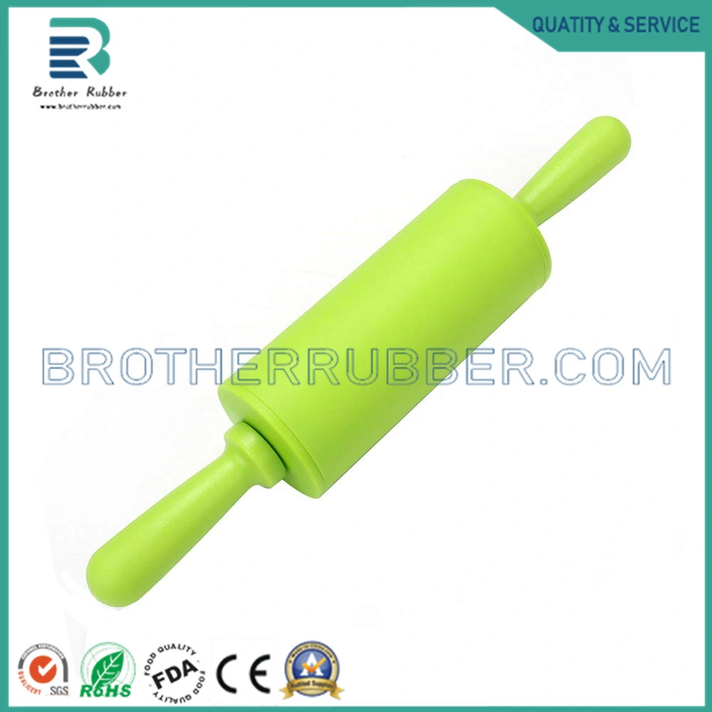 Kitchen Tools Silicone Rolling Pin with Wood Handles Backing Dough Roller Tools