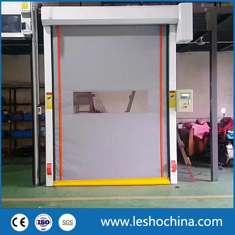 PVC Fabric Self Repairing High Speed Rapid Rolling up Door for Warehouse