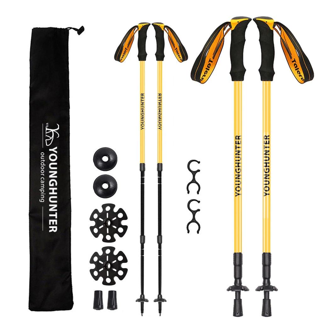 Outdoor Anti Shock Nordic Walking Sticks Ultra-Light in Stock Outdoor Travel Hiking Adjustable Portable Walking