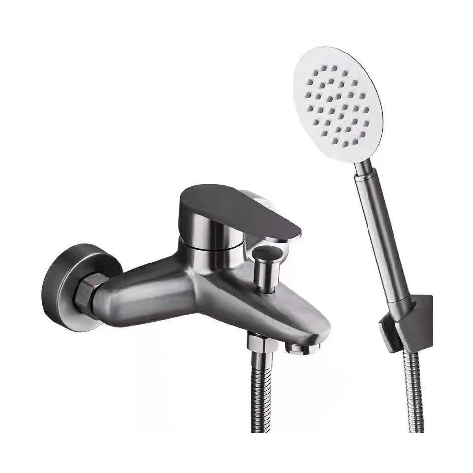 Stainless Steel Casting Construction Faucet Showerhead Rainfall Shower Set