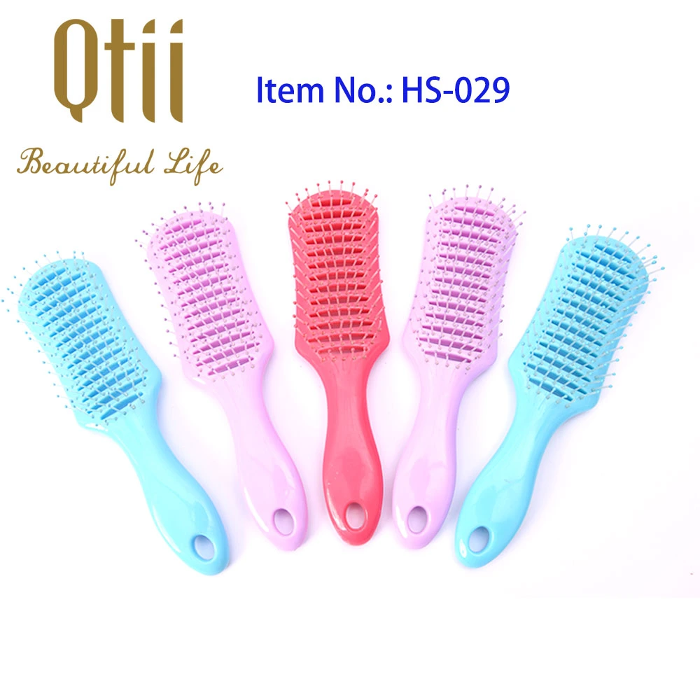 Speedy Dry Detanging Styling Massage Hair Brush with Soft Nylon Bristle for All Hair Types