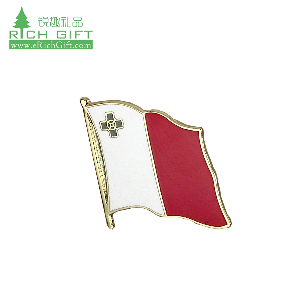 Comercio al por mayor de esmalte Metal personalizado Australia India Nigeria Pakistán Nacional Rainbow Us ESTADOS UNIDOS Cross Canadian Polo insignias American Stick delgada línea azul bandera del país Pins