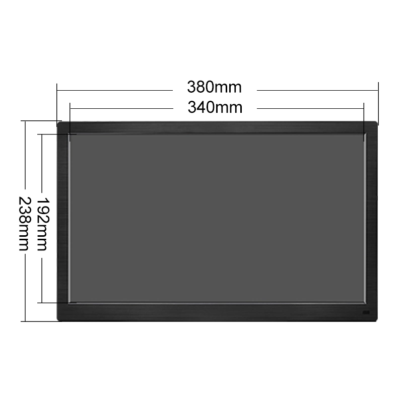 Usine 15,6'' 15''16" pouce POS CCTV 1080P véhicule l'ordinateur PC avec écran TFT écran IPS LED 2K mur Vesa Port VGA HDMI® pour PC de bureau médical industriel