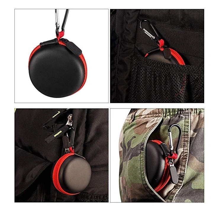 Factory Price Thermoformed Portable Shockproof Packing EVA Earphone Storage Case with Zipper Closure