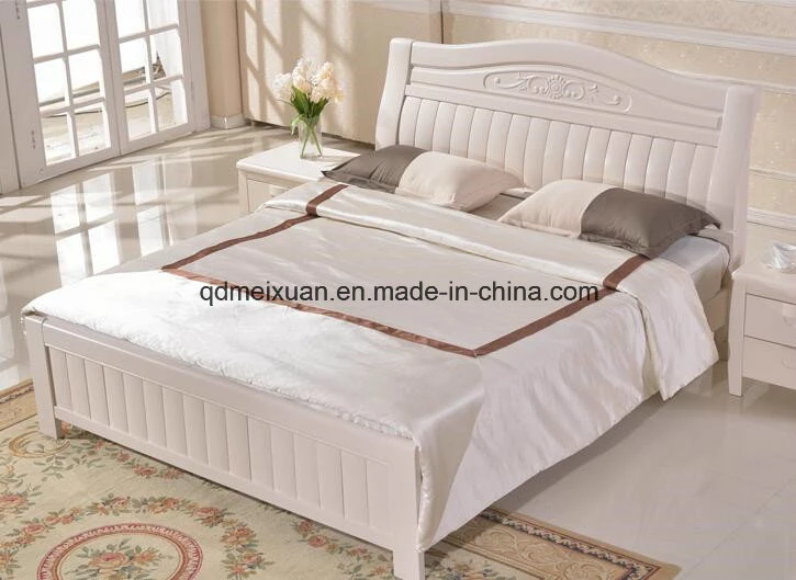 Solid Wooden Bed Modern Double Beds (M-X2272)