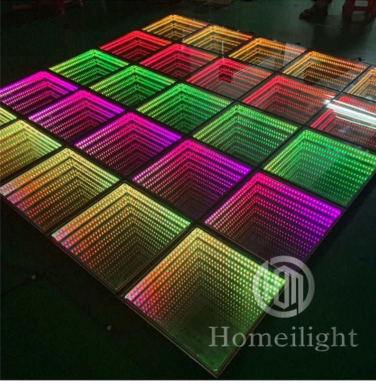 DIY Program Effects Floor Panels RGB 3 in 1 Rainbow Effect Lighting 3D Mirror Dance Floor for Wedding Party