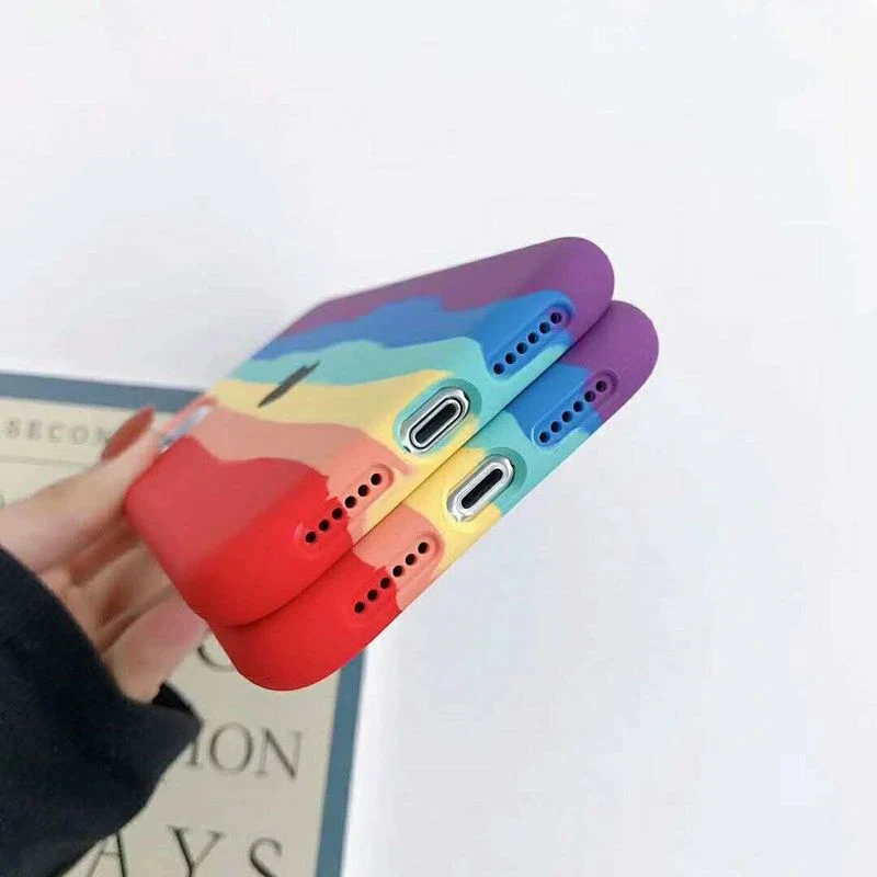 Factory Price Wholesale/Supplier Colorful Fancy Cover Rainbow Silicone Case for iPhone 11 12 Series Phone Cases Cell Phone Cover Mobile Phone Accessories Cellphone Case