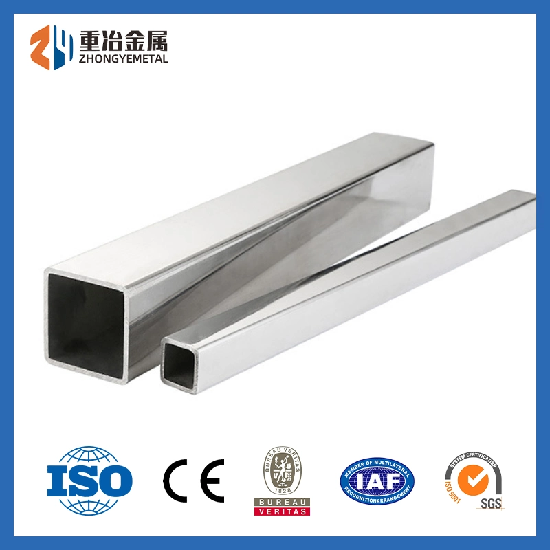 Machinability Mirror-Hairline-Finished JIS-SUS430 ASTM/AISI-430 DIN-X6cr17/X10CrAl18 Rectangular 9mm Magnetic Stainless Steel Square Pipe