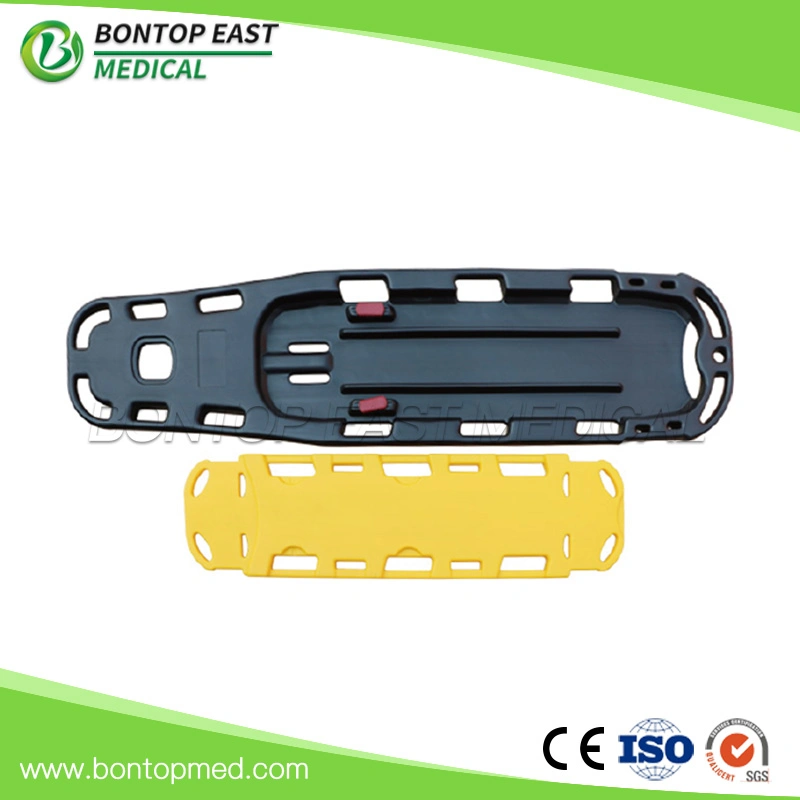 مستشفى OEM نقالة العمود الفقري البلاستيكية شديدة القوة للماء عائمة في حالات الطوارئ يسمح باللوح مع فتحات X