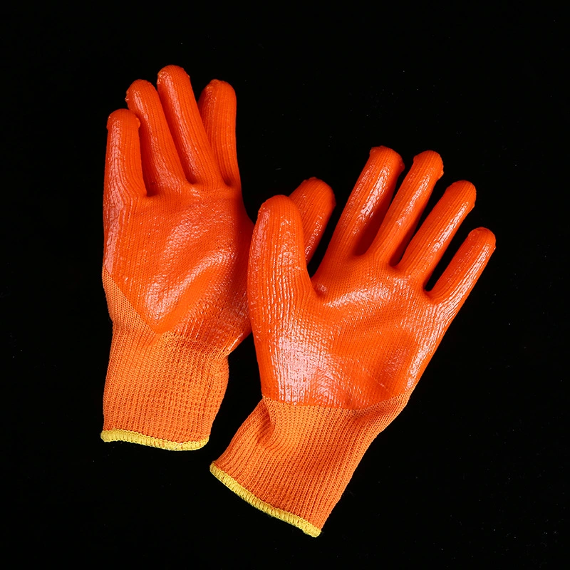 Guantes de PVC al por mayor Semi - Guantes protectores de caucho colgados Kraft Guantes de álcali desgaste - ácido resistente - aceite de álcali - Guantes de prueba