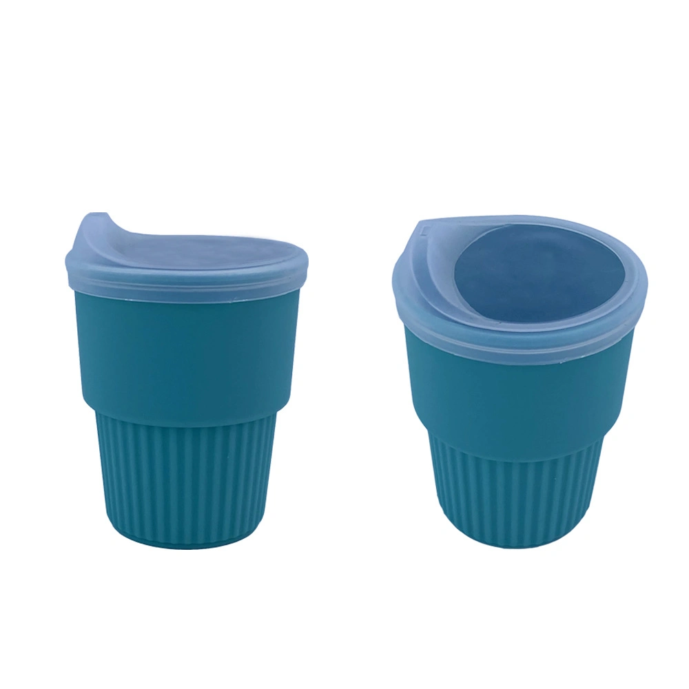 Commerce de gros 300ml réutilisables en silicone de tasse de voyage tasse à café en vrac