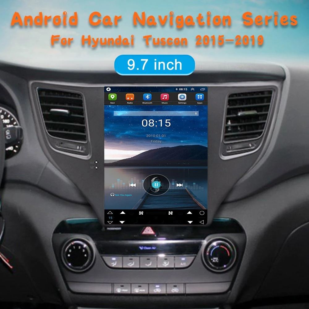 Android Auto Car Video Touch Vertical Screen for Hyundai Tucson 2015 2016 2017 2018 2019 8+128GB GPS Multimedia Player