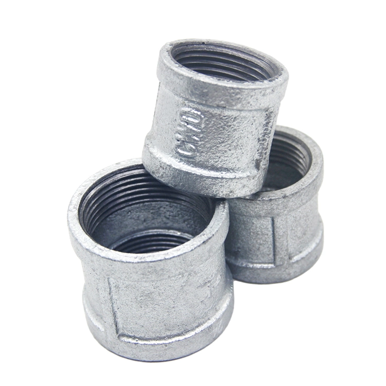 Parallel Threaded Sockets with Ribs Gi Malleable Iron Pipe Fittings of BS/NPT Threads with a Size of 1/2 Inch for Oil Connection