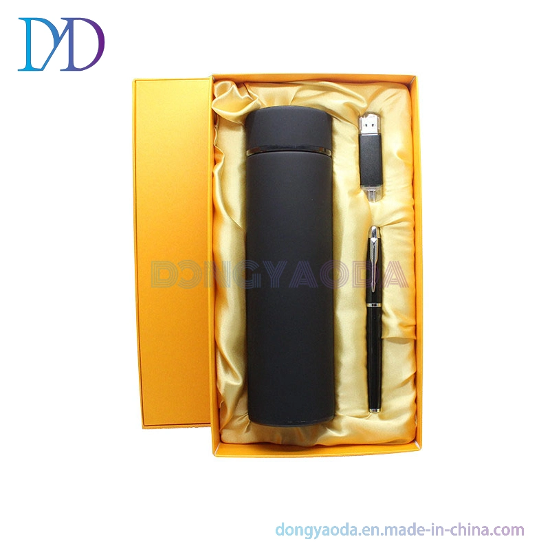 Vacuum Flask Set Business Gift U Disk Set Boxed Custom Logo