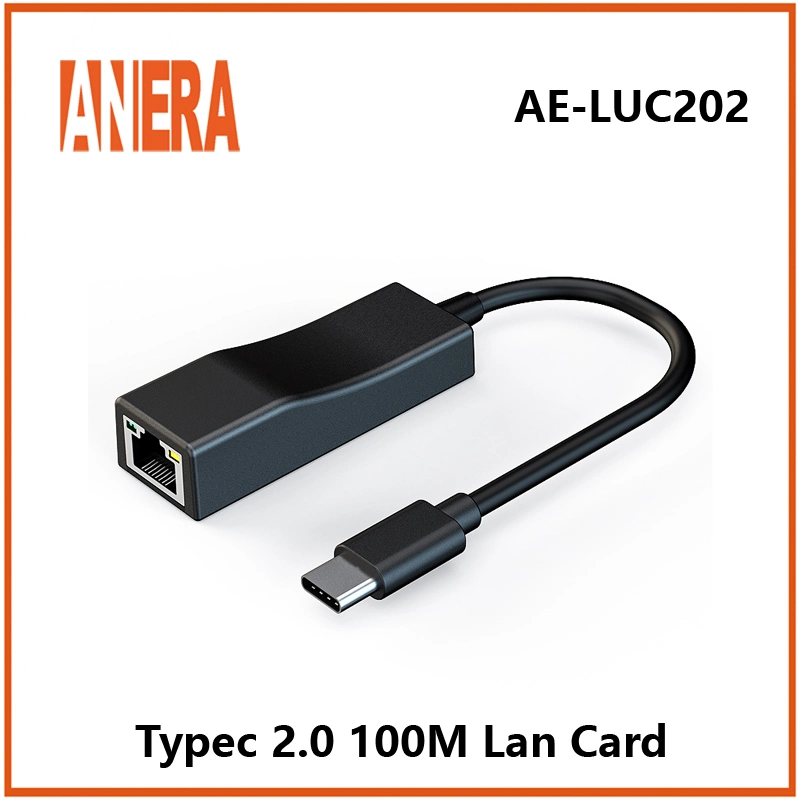 Anera Hochgeschwindigkeits-USB-Typec 2,0 auf Ethernet-Adapter RJ45 Netzwerkkarte LAN-Karte