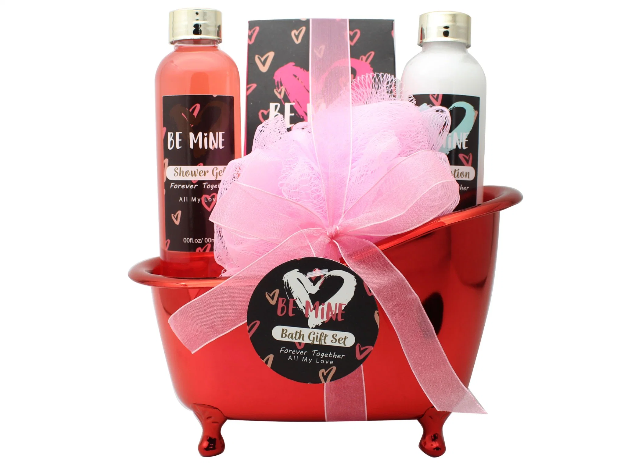 OEM&amp;ODM Factory Valentine Gift Set Natural Skin Care Bathing Set Gel de ducha lavado corporal