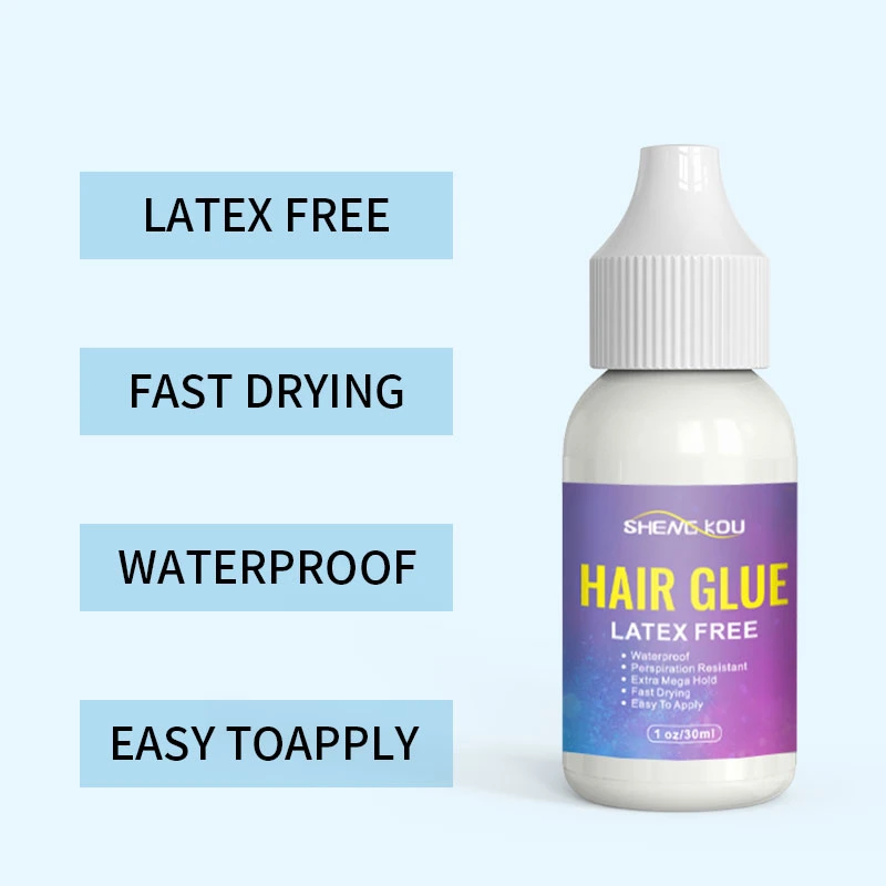 Produtos profissionais personalizados OEM Fast Dryin para extensão de cabelo extra forte Segure a cola de lace à prova de água para os Wigs