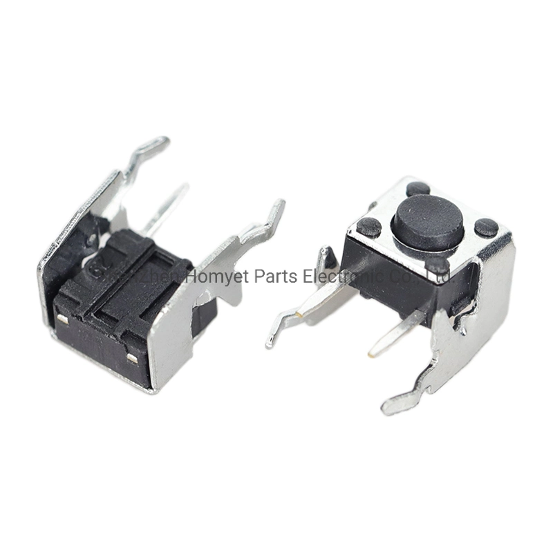 Tht Tact Switch 6X6 mm Right Angled Type with Ground Terminal