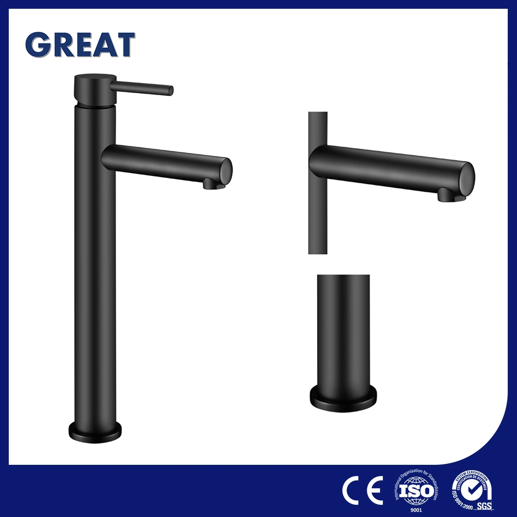 Great Bathroom Faucet Factory Matte Black Vessel Sink Faucet Gl32111bl321 Matt Black High Single Lever Basin Faucet China Chrome Polished Plating Cera Basin Tap