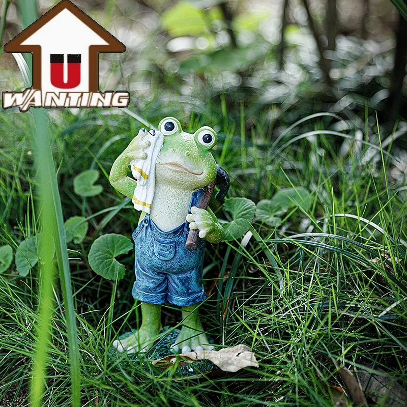 Cartoon Frog Decor Garden Decoration Countryside Style Lovely Ornament Promotional Gift Toys