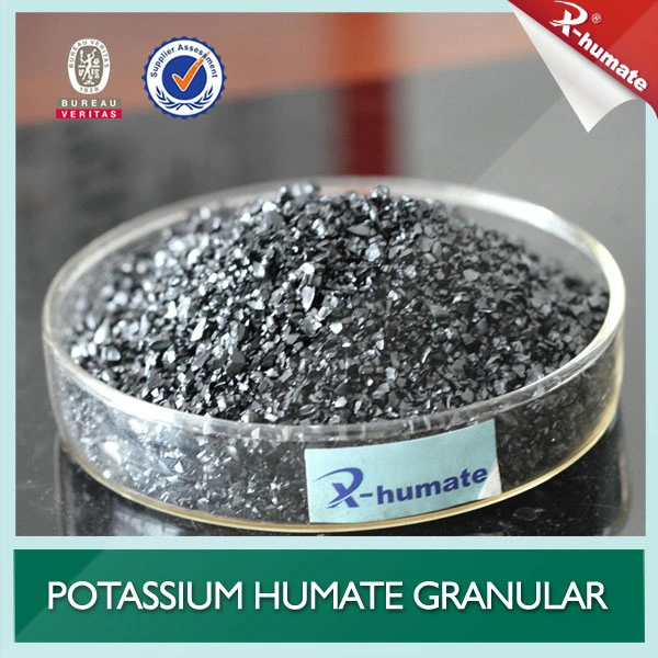 Engrais riche en potassium Humate soluble dans l'eau poudre/Flake/Crystal de potassium