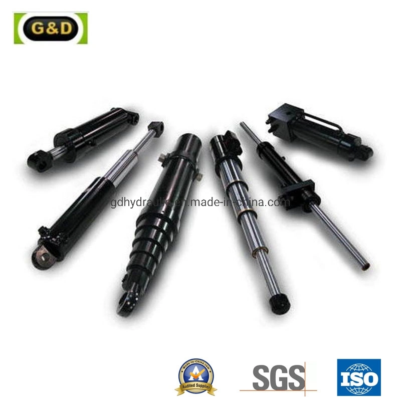 Trunnion Type 4 Stages Construction Industry Use Telescopic Hydraulic RAM Cylinder