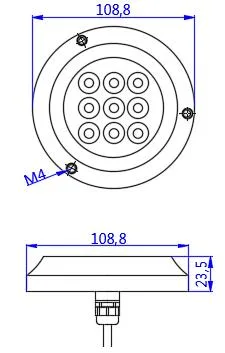 12V RGBW Impermeable IP68, barco marina Yacht LED luces de Navegación Subacuática transversal