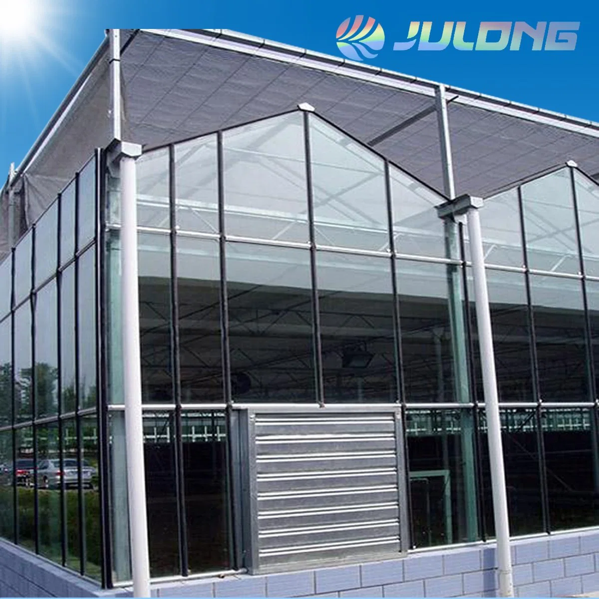 China Modern Agriculture Equipment Venlo Type Glass Greenhouse for Farming