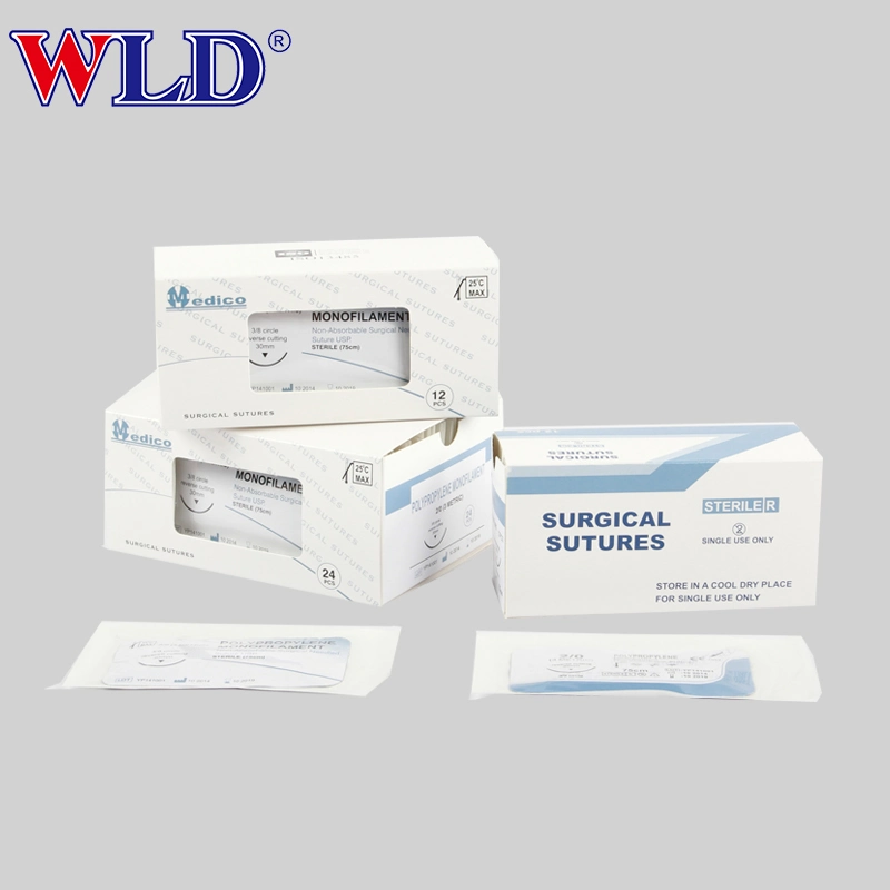 Blue Sterile Medical Adhesive & Suture Material