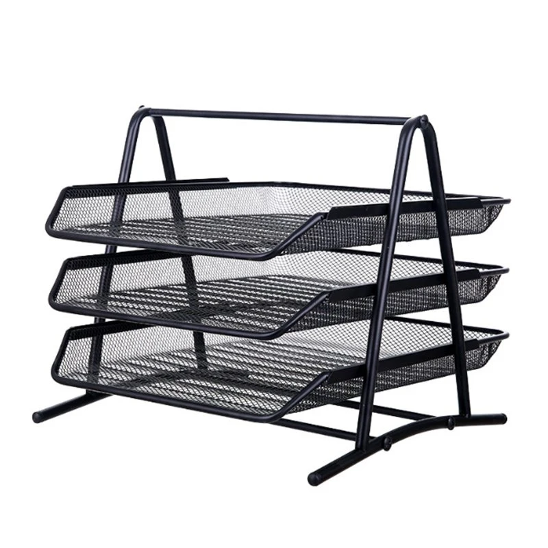 Desktop A4 Metal Storage Management Rack Iron Mesh