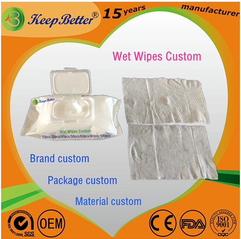 Disposable Alcohol Spunlace Nonwoven Free Samples Wet Wipes for Cleaning