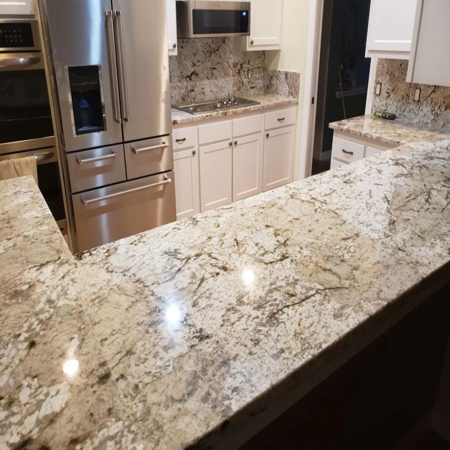 Prefab Natural Yellow White Black Grey Green Brown Beige Blue Granite Quartz Marble Kitchen Stone Countertop