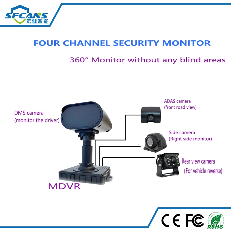 4CH Adas Dsm CCTV Mobile DVR Camera Kit for Bus Truck Car