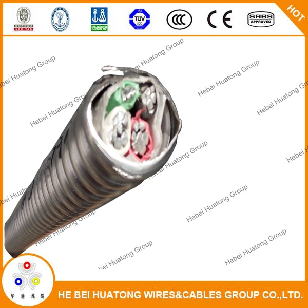 UL Cable 600V Mc-Copper Conductor Aluminum Armour Thhn/Thhw/Thhw-2 Inner Core PVC Cable