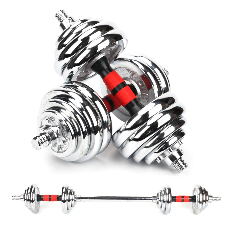 Gym Power Training Weight Lifting Workout Strength Equipment Manufacture Factory Price Adjustable Chrome Dumbbell Set