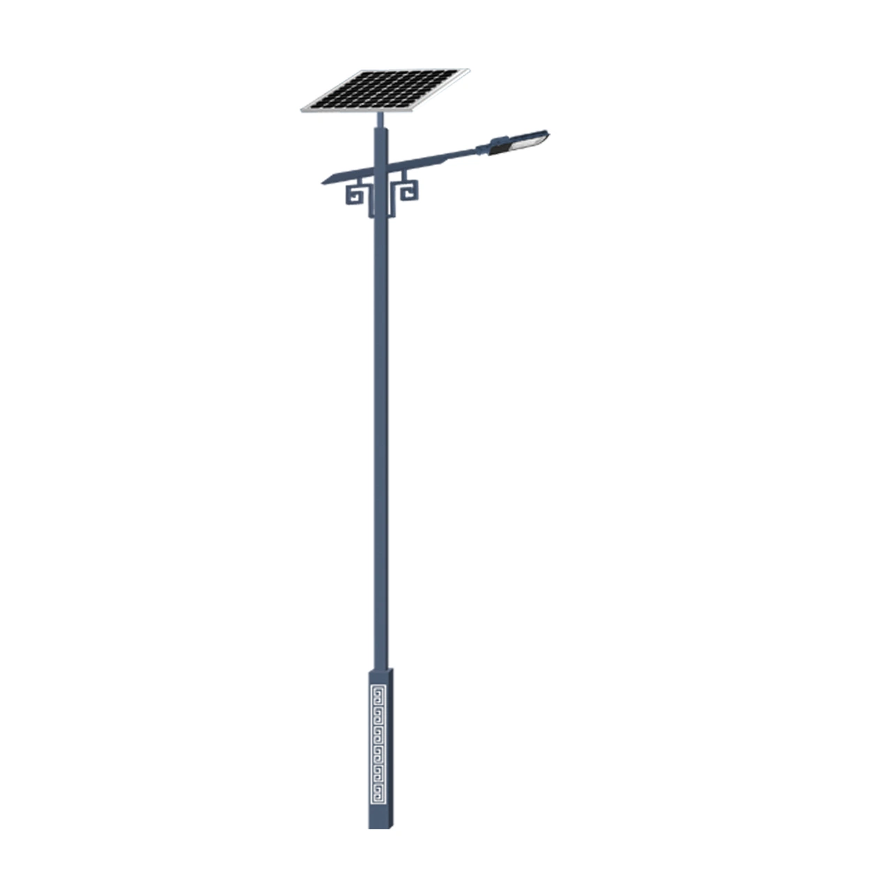 Q235 Galvanized Steel Column Light Pole for Lighting Fixture