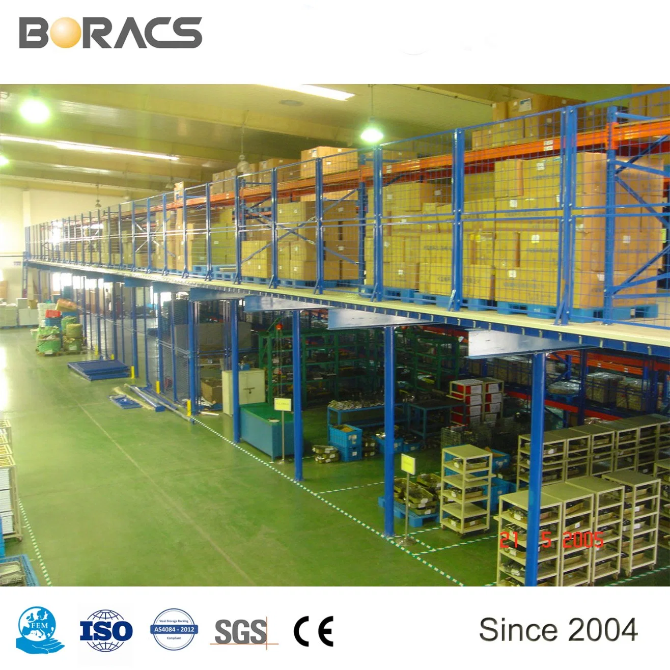 Stockage sur sol mezzanine en acier pour rack d'entrepôt industriel à plusieurs niveaux Systèmes de rayonnage