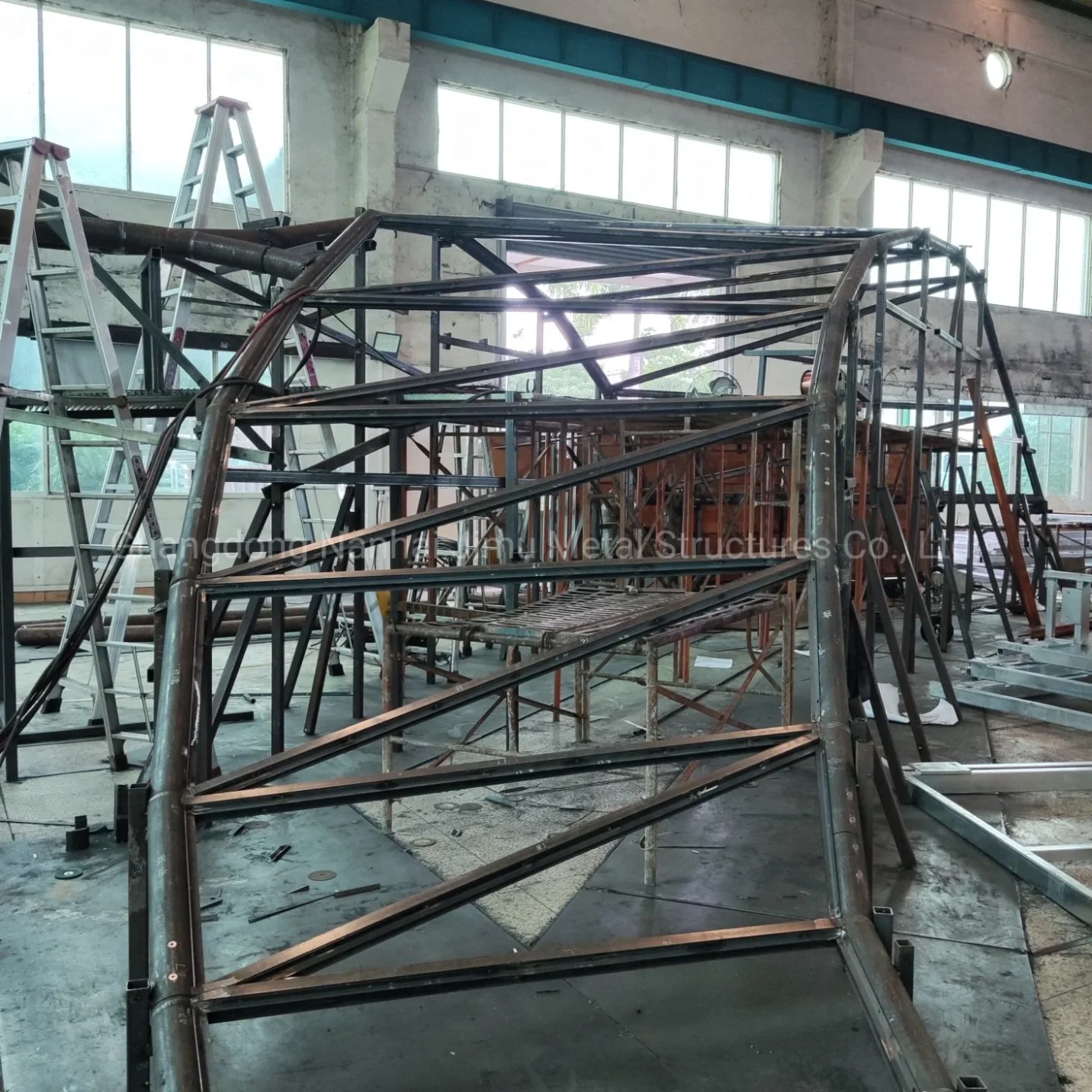 Jimu Fabricated Decoration Screen Ms Steel Structure Frame
