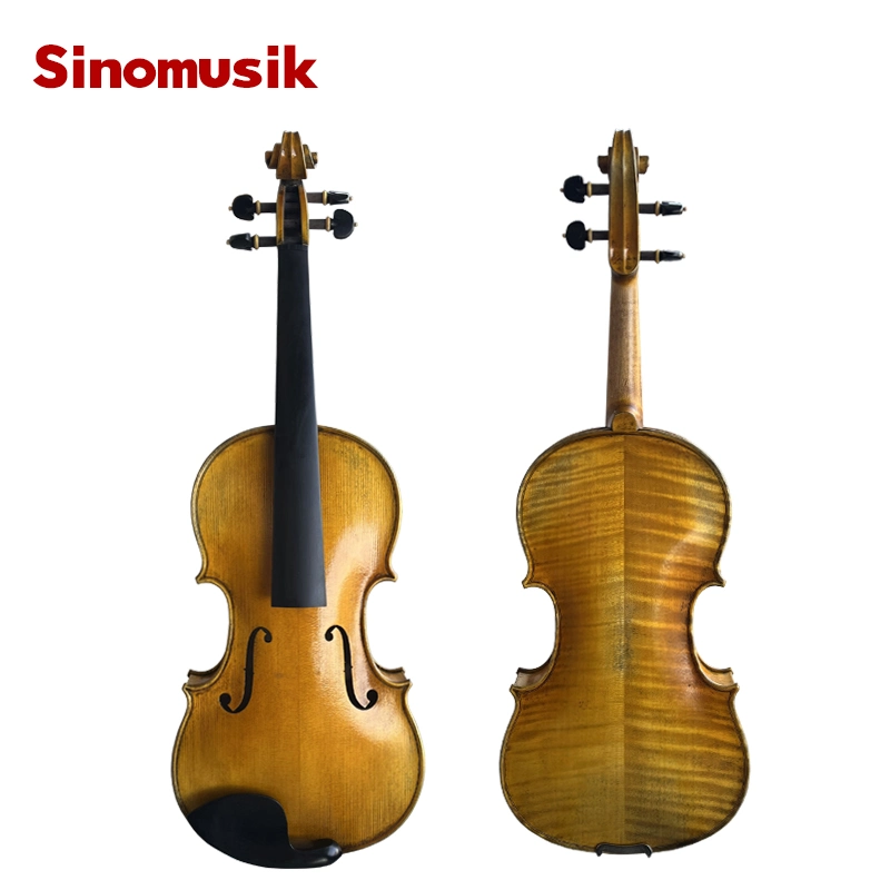 Nice Quality Brokin Skin Oil Varnish Yellow Solid Violin Sinomusic Brand