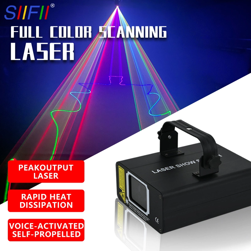 Scan DMX512 RGB Full Color Laser Light Effect Stage Lighting Scanner DJ Equipment
