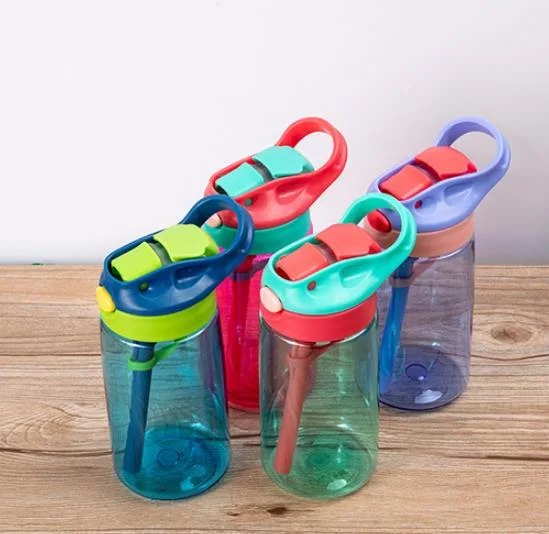 Wholesale/Supplier Customized 450ml Kids Drinking Bottle Plastic Drink Kids Water Bottle with Straw