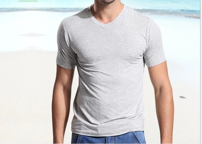 Les hommes s' OEM T Shirt maillot de corps fait de bambou Tissu jersey