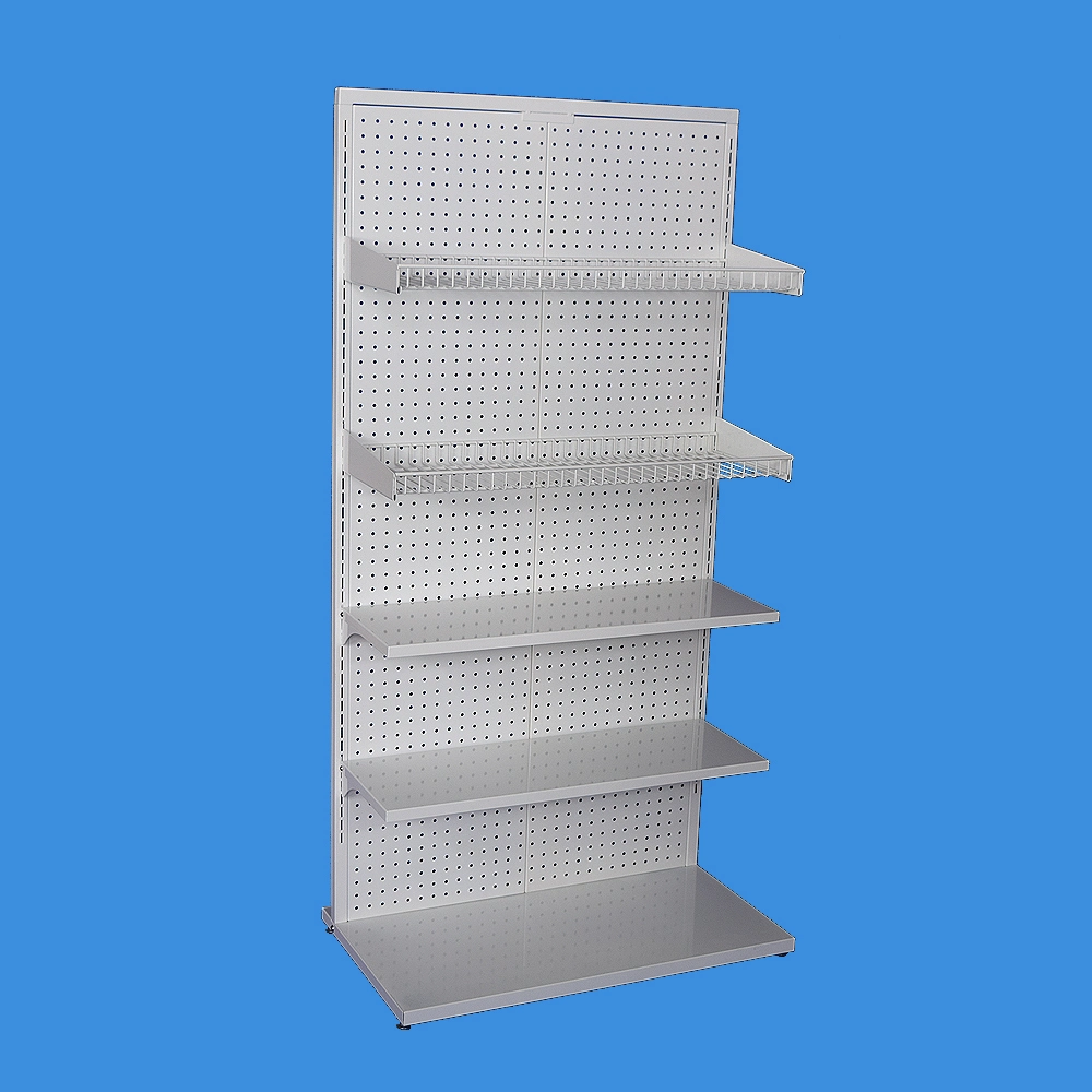 Einseitig Stahl Pegboard Zurück Universal Display Faltung Supermarkt Regal (pH2306D)