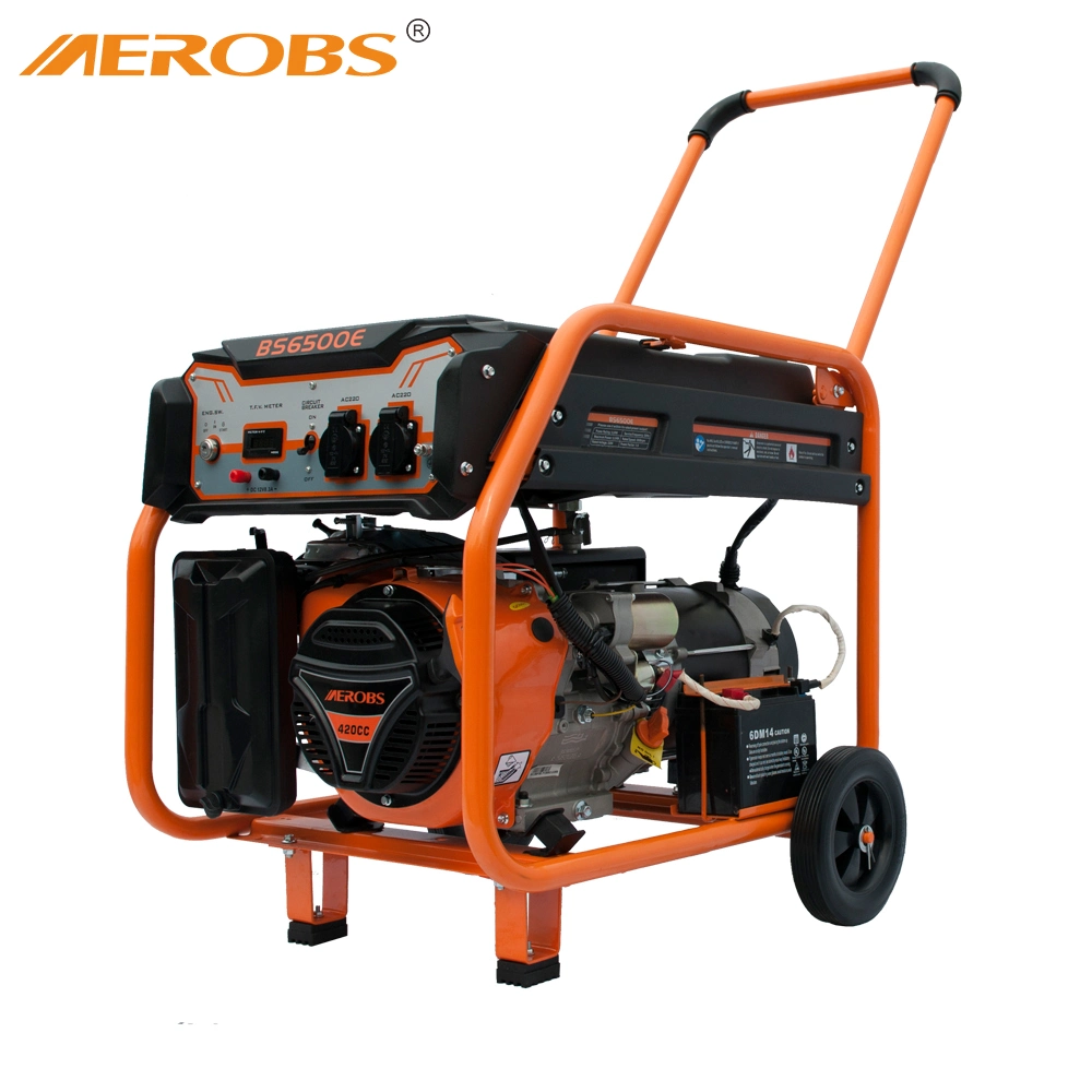 Aerobs BS6500-II gerador a gasolina de 5kw 5kVA de potência a gás de pequena dimensão Definir preço