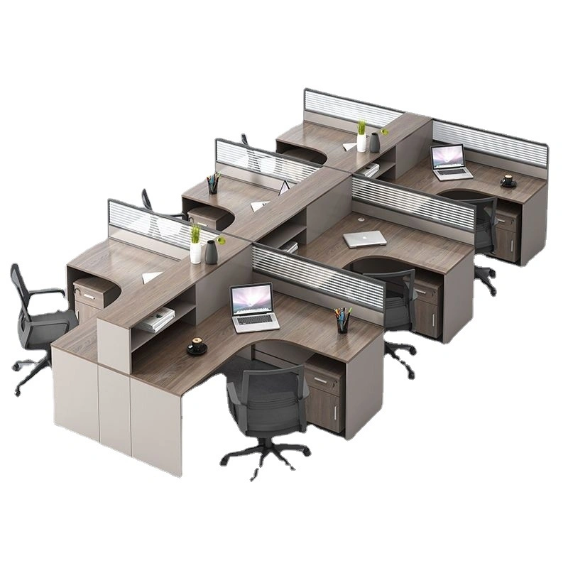 Einfache und moderne Mitarbeiter Schreibtisch Holzmöbel