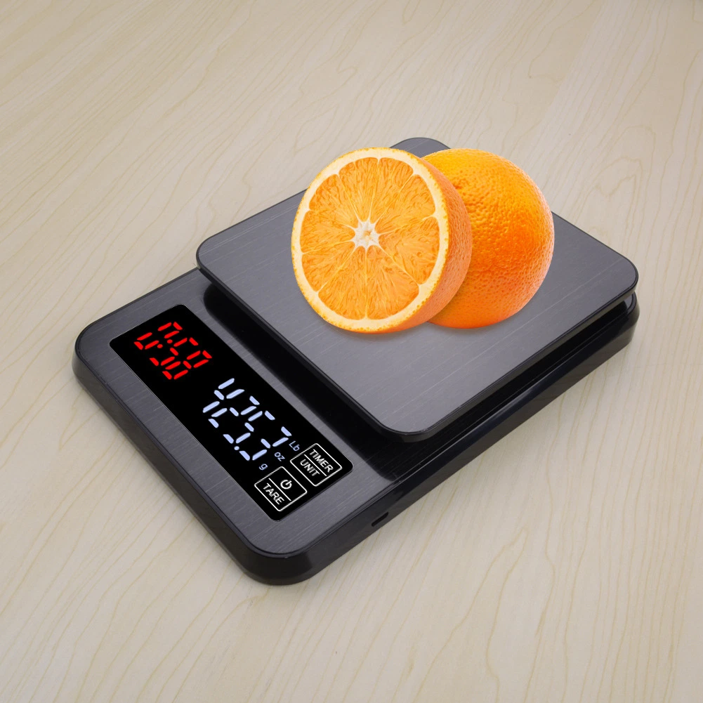 Portable High Precision Electronic Coffee Timing Function Kitchen Scale