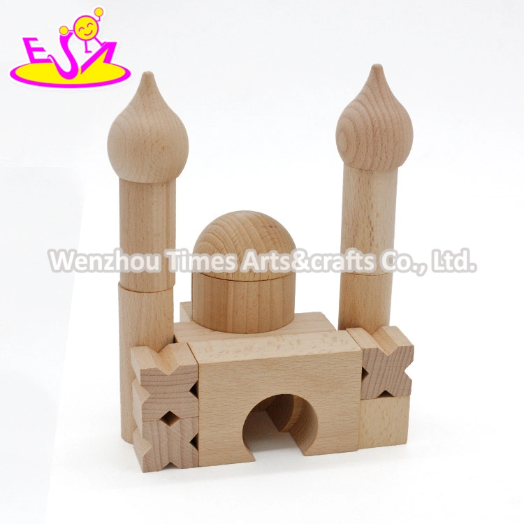 Nouveau design 50 PCS éducatif empilement en bois Château blocs de construction Pour enfants W13A149