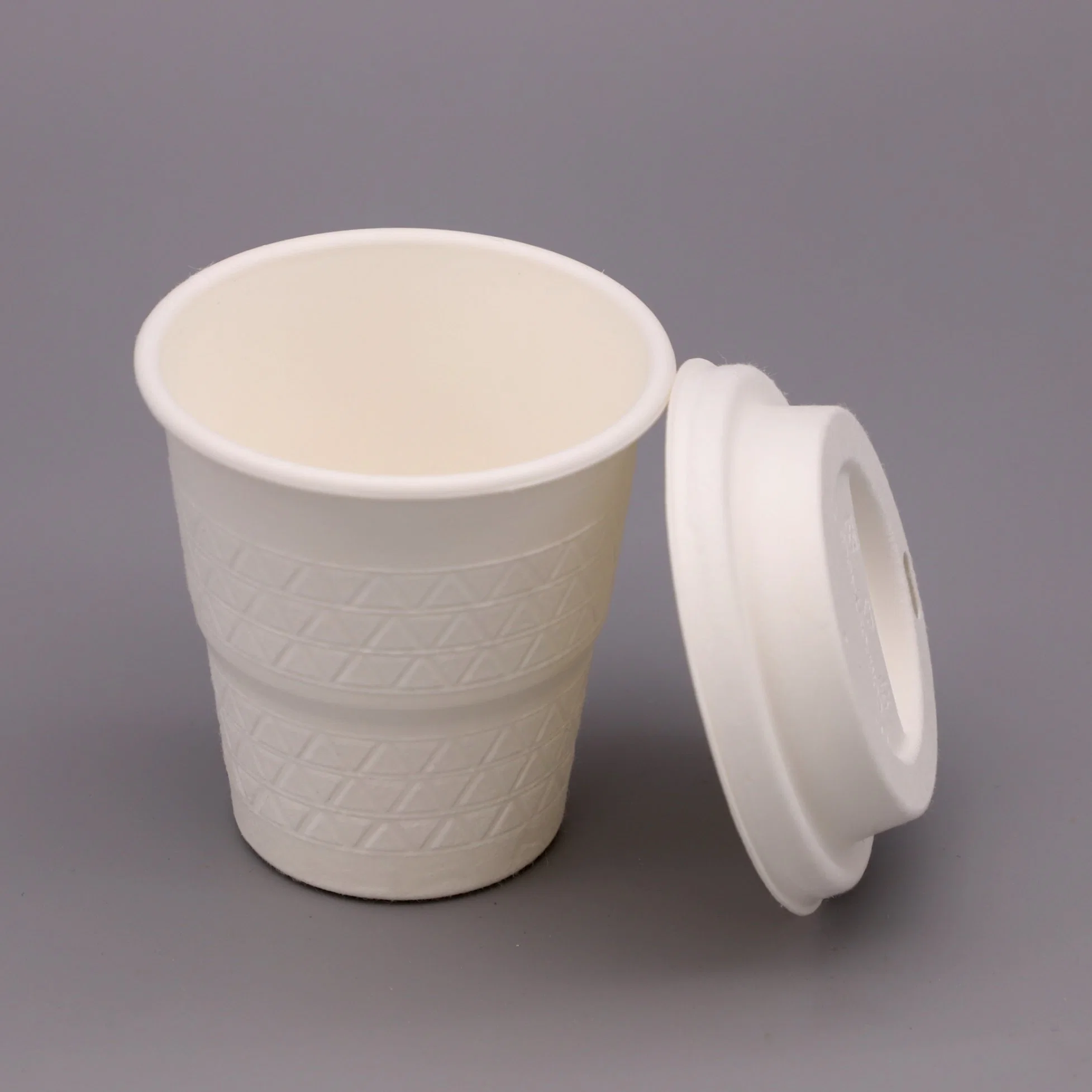 Disposable Eco-Friendly Degradable Sugarcane Bagasse Various Size Coffee Cup Lid