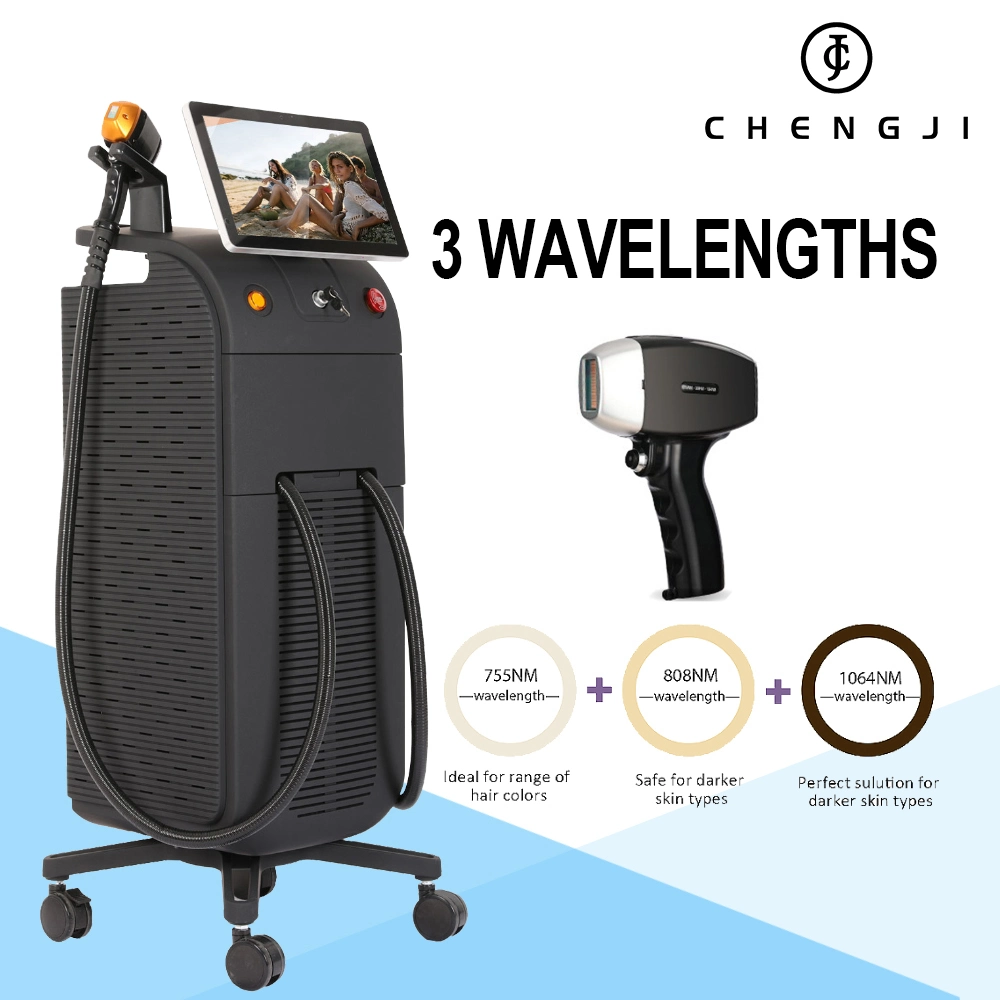 2023 1600W 3 Wavelength Tec Cooling Diode Laser Hair Removal Diode Laser Machine USA Coherent Bars Italian Water Pump Anriod 11 Beauty Equipment